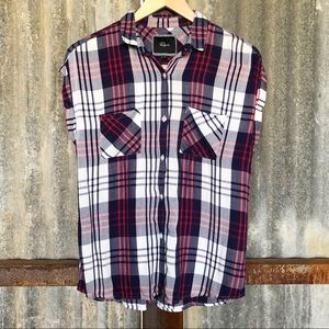 Rails Britt Dolman Red, White & Blue Button Down